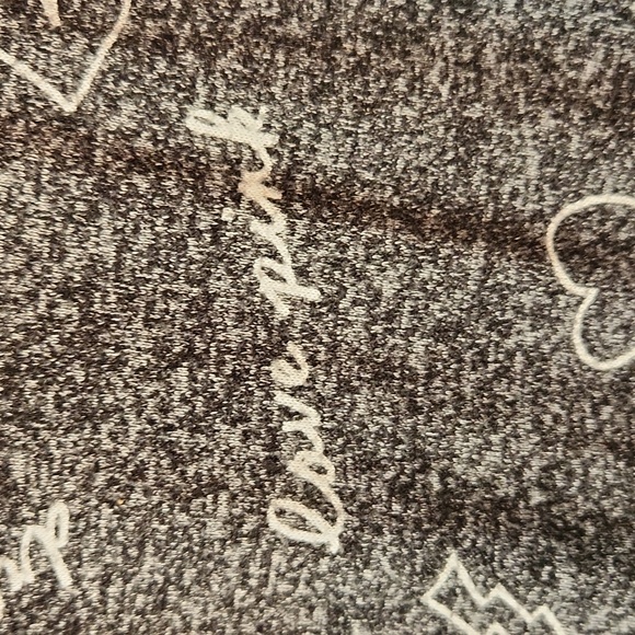 Victorias Secret Pink Womens Sleep Shirt GRL PWR Long Sleeve Cozy Black Small - Picture 10 of 16